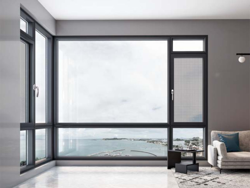 HB98 隐藏排水内外平框双内开系统窗