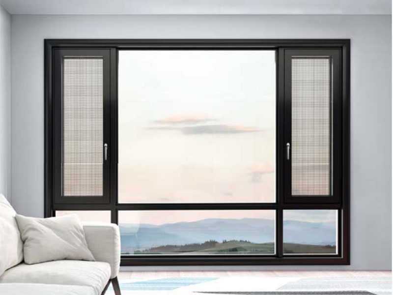 HB110/120 钢纱一体窗系列(整体压线)